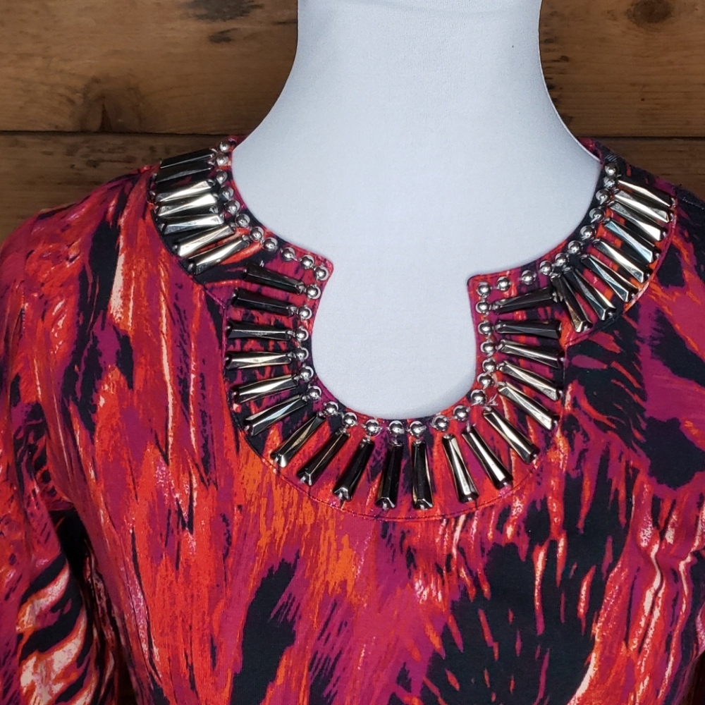 Ruby Rd. Petite Color Splash Top Sz SP - Picture 3 of 5